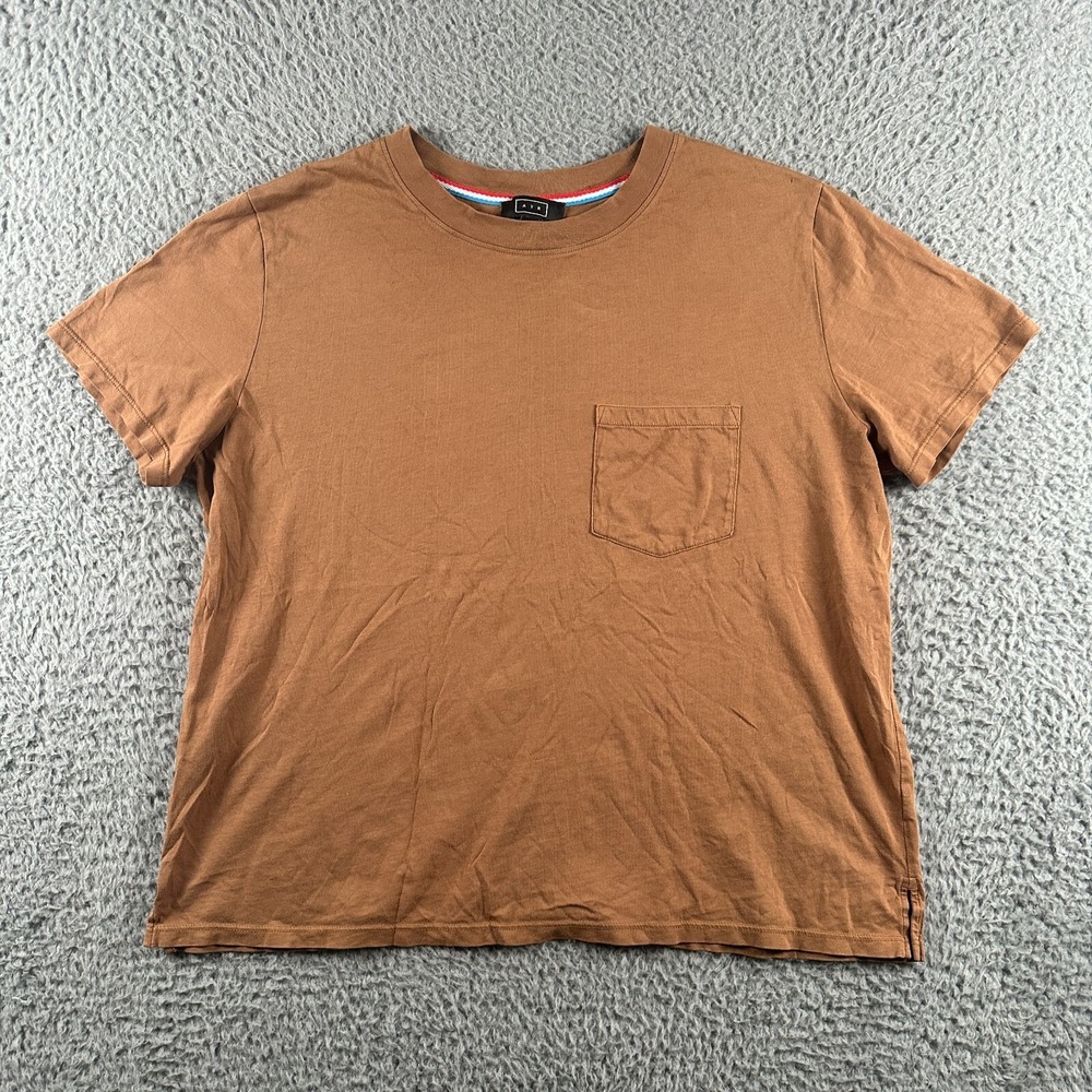 AYR T Shirt The Original T Mens‎ M Brown Basic Tee 100% Pima Cotton Pocket